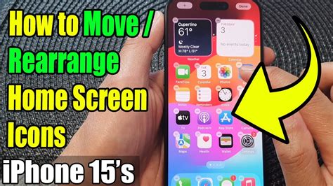 Iphone 1515 Pro Max How To Moverearrange Home Screen Icons 📲 Youtube