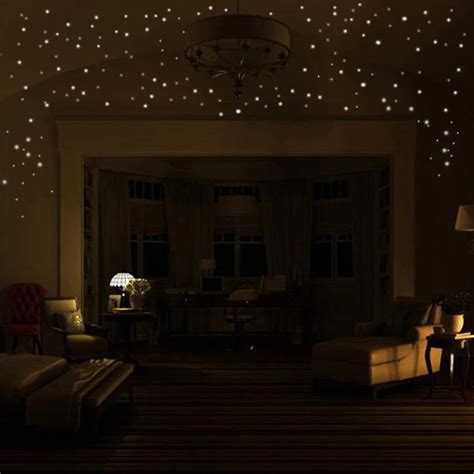 Glow In The Dark Star Wall Stickers 252 Dots And Moon Starry Sky Kids