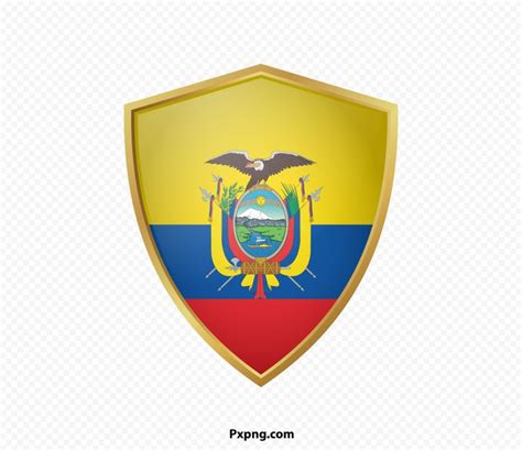 Hd Ecuador Flag Png With Golden In Borders Png Pxpng Images With