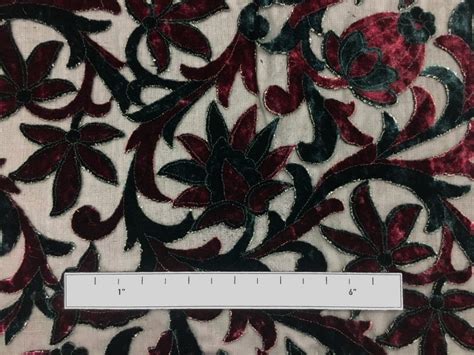 Burnout Velvet With Modern Floral Pattern Bandj Fabrics