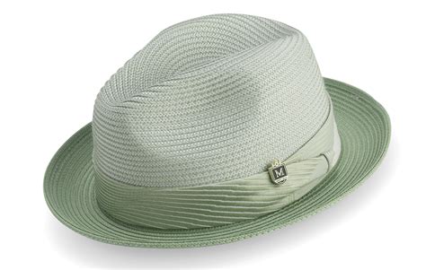 Montique H 2204 Mens Straw Fedora Hat Apple Abby Fashions