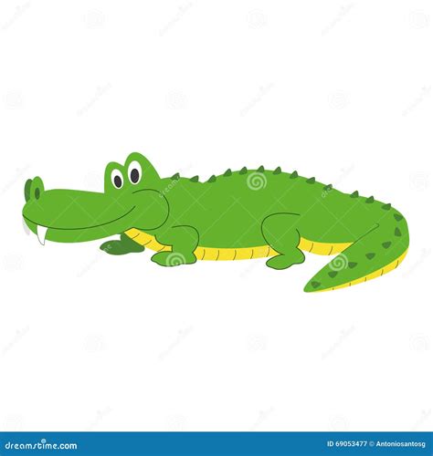 Cute Cartoon Alligator Vector Illustration Stock Vector Illustration