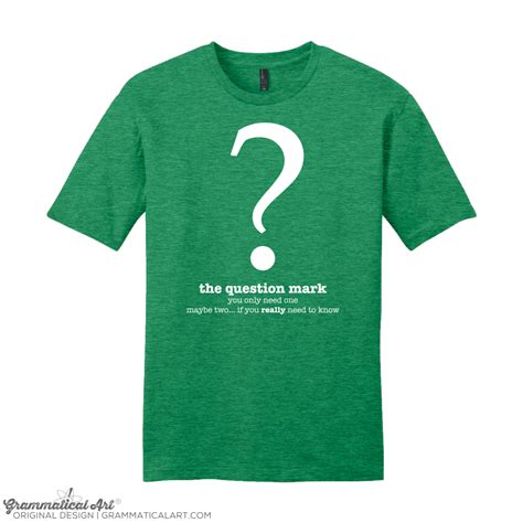 Mens Question Mark Shirt Grammatical Art