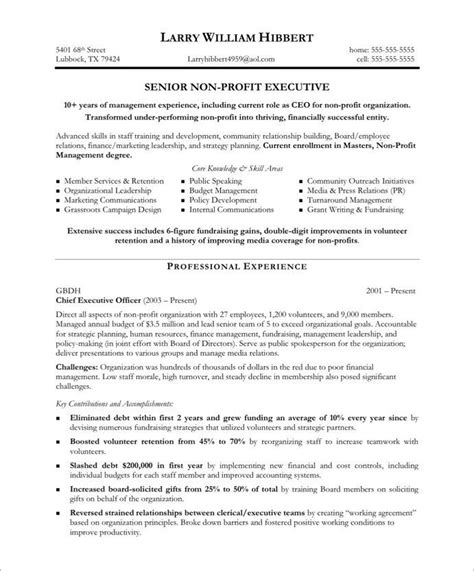 (7 days ago) nonprofit development director job description a nonprofit development director coordinates efforts to extend the organization's funding base and has various responsibilities. Non Profit Executive-Page1 | Non Profit Resume Samples ...