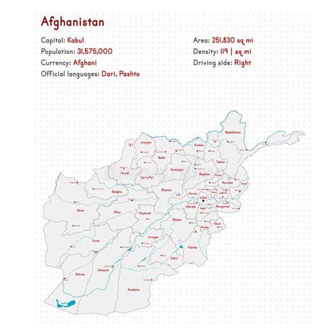 Afghanistan Karte Und Infographic Vektor Abbildung Illustration Von