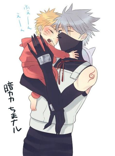 Young Kakashi And Baby Naruto Naruto Cute Naruto Shippuden Sasuke