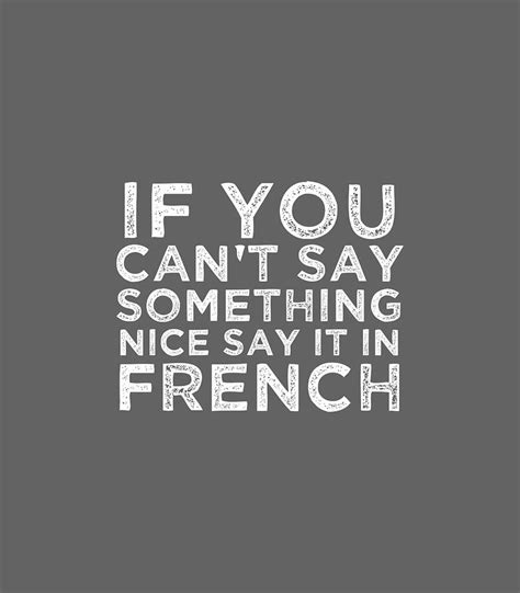 If You Cant Say Something Nice Say It In French Meme Digital Art By