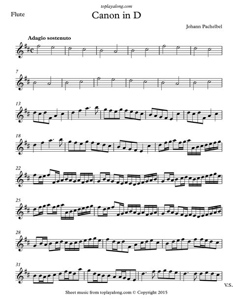 This version has my favorite fingering. Canon in D by Pachelbel. Free sheet music for flute. Visit toplayalong.com and get access to ...
