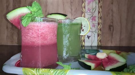Quick In 5 Min Refreshing Drinks Of Watermelon And Mint Watermelon