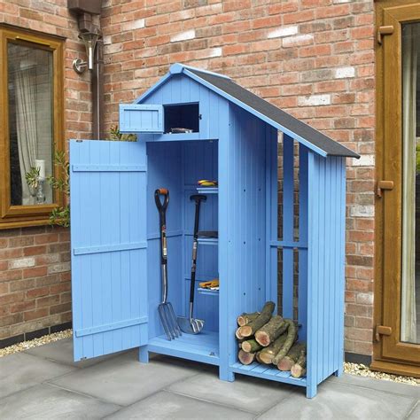 Kingfisher Wooden Garden Shed With Log Store Garden Tool Shed Garden