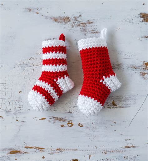 Crochet Mini Stockings Christmas Ornament Sewrella