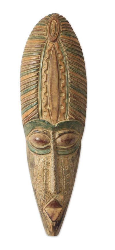 African Wood Mask Ankonam Novica