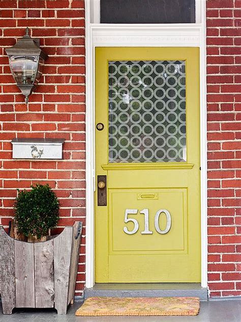 Love This Front Door Large House Numbers House Numbers Diy Yellow