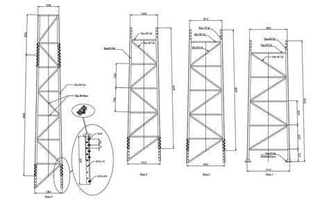 Scaffolding Design With Detail Autocad 2d Drawing Cad File Dwg File