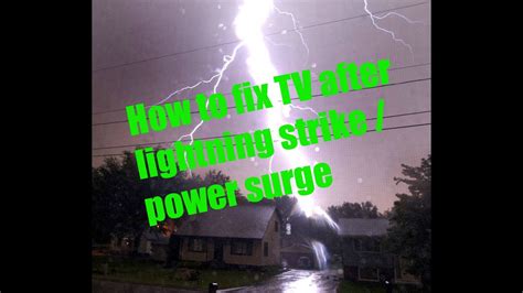 A power surge can have a big impact upon your tv and audio equipment, in some cases damaging them beyond repair. How to fix tv after lightning strike power surge - YouTube