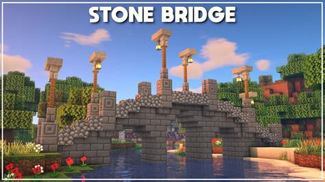 Minecraft How To Build A Stone Bridge Tutorial 2020 Youtube