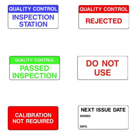 Shop Quality Control Labels At Sk Signs And Labels Ltd