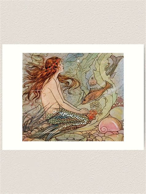 Vintage Mermaid Art Print For Sale By Urbanmermaid Redbubble