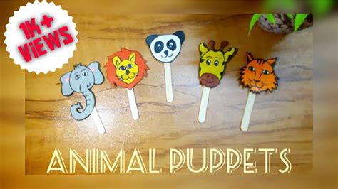 Diy Animal Puppet Making Tutorial Paper Puppets Popsicle Stick