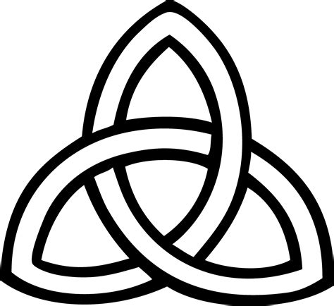 Triquetra Symbol Line Art Free Clip Art