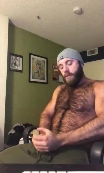 Hairy Lumberjack Shows Off His Cock No Cum