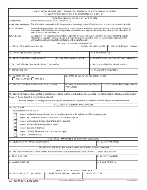 Da Form 3715 Fill Out Sign Online And Download Fillable Pdf