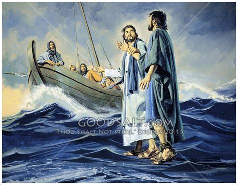 These were rough seas, and peter was willing to literally step onto them because he was looking at jesus. Jesus Walks on Water