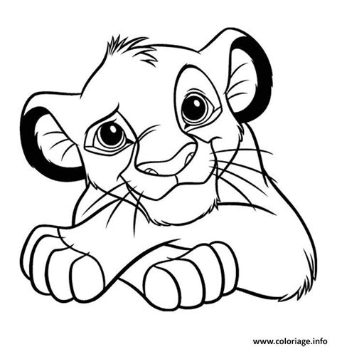 Coloriage le roi lion 2019 simba  JeColorie.com