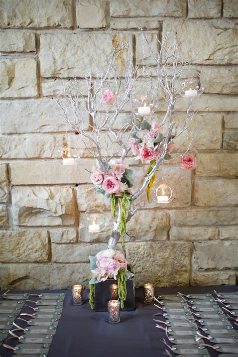 Candles On Tree Branches Centerpiece Elizabeth Anne Designs The