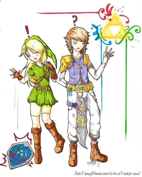 Gender Switched Link And Zelda