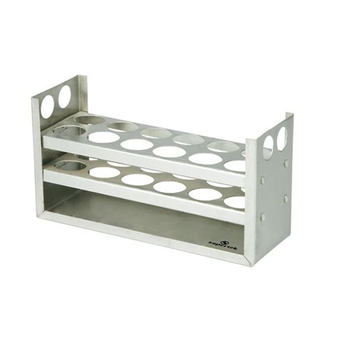 Test tube racks are laboratory equipment used to hold upright multiple test tubes at the same time. Test Tube Rack Aluminium 12-Place 25mm | Delta Educational