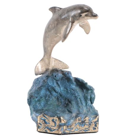Robert Wyland Bronze Dolphin Sculpture 1998 Ebth