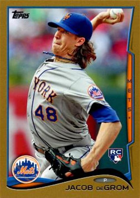 Jacob degrom rookie card investment strategies. 2014 Topps Update Gold Jacob deGrom Rookie Card