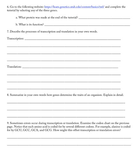 Dna makes rna (during transcription) proteins makes (during translation) on this table, compare dna, mrna and trna by checking all that apply: Building Dna Gizmo Answer Key Page 2 - 29 Rna And Protein Synthesis Gizmo Worksheet Answers Free ...