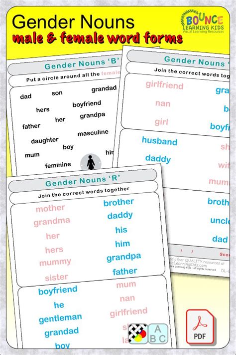 Gender Nouns Worksheet Gender Of Nouns Worksheet Pete Vrogue Co