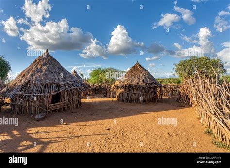 Hamar Village The Hamar People Are A Primitive Tribe In South Ethiopia