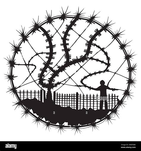 Punishment of Life imprisonment. Artistic vector illustration. Razor