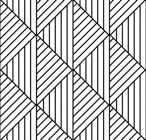 Ornamental art elements free vector. Seamless geometric pattern in op art design. Vector art ...