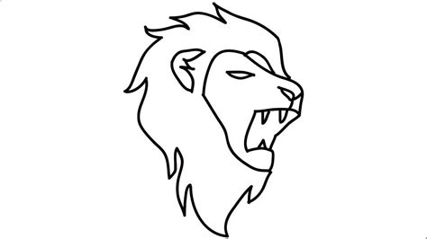 How To Draw Lion Head Step By Step At Drawing Tutoria