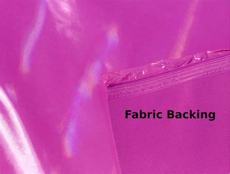 Mjtrends Stretch Pvc Fabric Iridescent Hot Pink