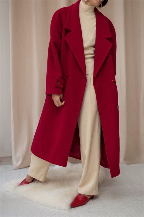 Red Wool And Cashmere Coat Coat Cashmere Coat Fashion Journals