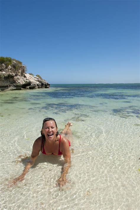 Mature Woman Seductive Pose Tropical Beach Stock Photos Free Royalty Free Stock Photos From