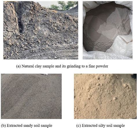 Photographs Of The Clay Sand And Silt Samples Used In This Study