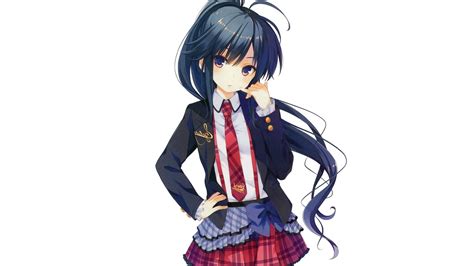 School Uniform Minimalism Anime Girls Simple Background