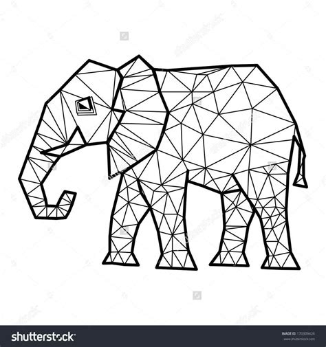The coloring books with animals should be fun. Geometric Elephant Coloring Pages at GetColorings.com ...