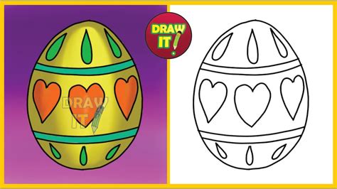 How to draw a easter basket. How to draw a Easter Egg - Trace - YouTube