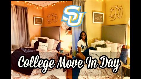 College Move In Day Southern University Dorm Tour Youtube
