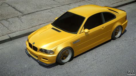 The bmw e46 is the fourth generation of the bmw 3 series range of compact executive cars, which was produced from 1997 to 2006. BMW M3 E46 Yellow for GTA 4