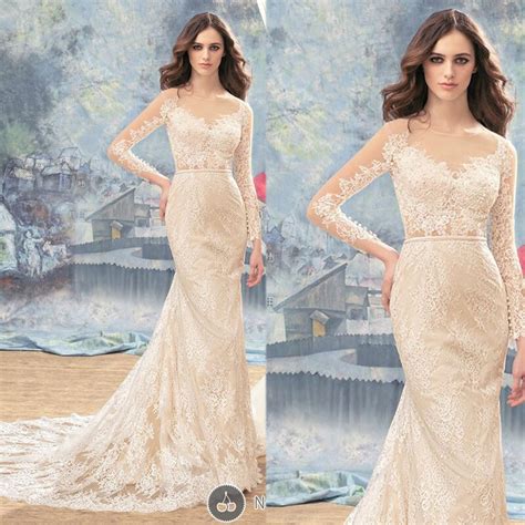 Ivory Lace Bridal Dresses Court Train Sheer Sweetheart Neckline Lace
