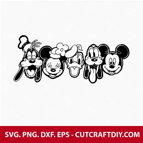 Mickey Mouse Friends SVG Minnie SVG Mickey SVG Donald SVG PNG